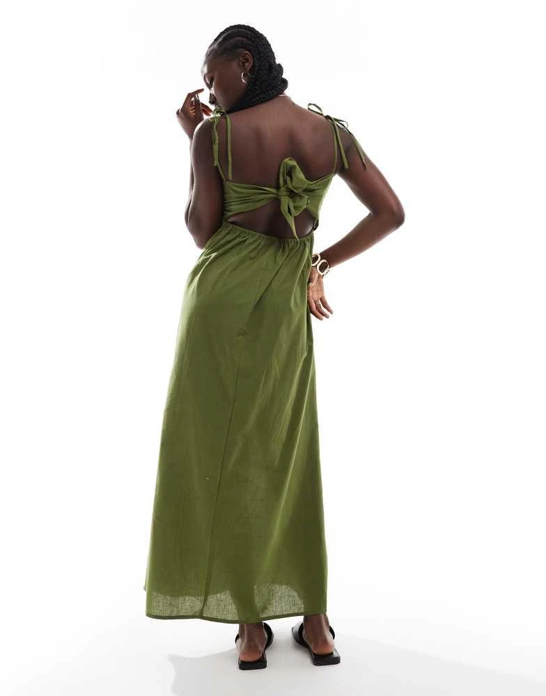 Esme Esmee Exclusive tie back maxi beach dress in olive green - Outdoor  Clothing - Compare Prices from 7+ Stores - BeyondStyle