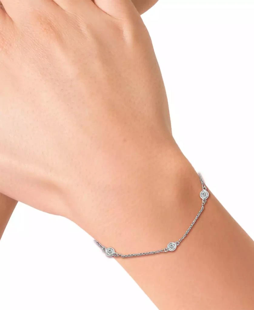 Effy EFFY® Diamond Bezel Link Bracelet (1/2 ct. t.w.) in 14k White Gold 2