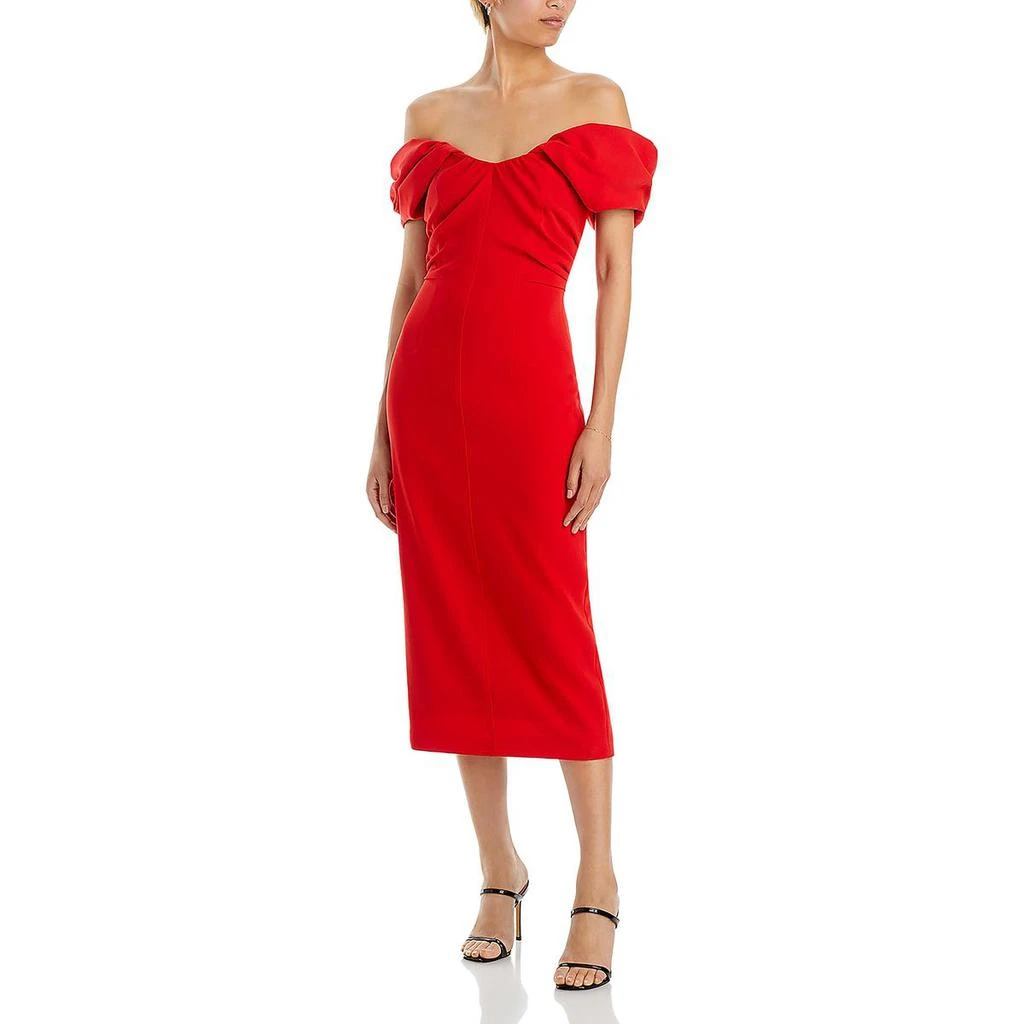 A.L.C. Nora Womens Off-The-Shoulder Special Occasion Midi Dress 1