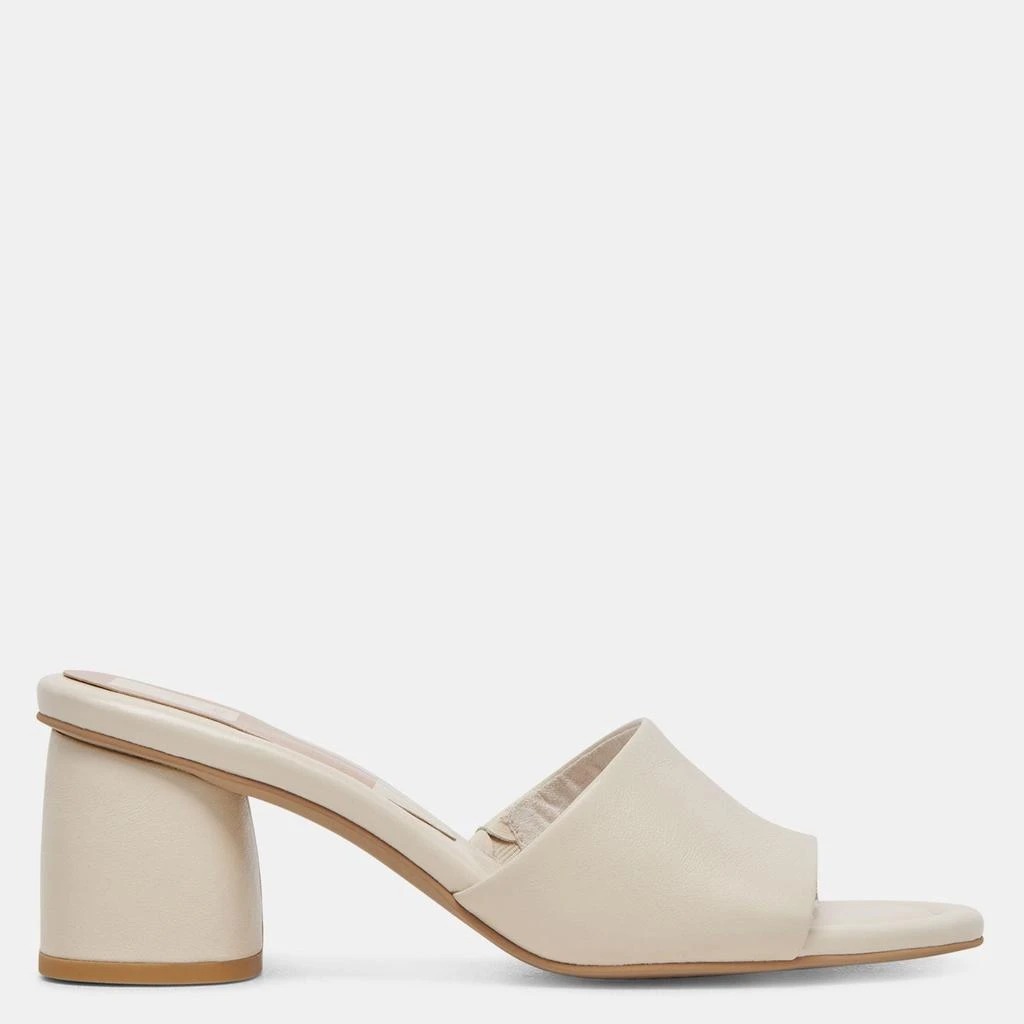 Dolce Vita MINNY DRESS WIDE HEELS IVORY LEATHER 1