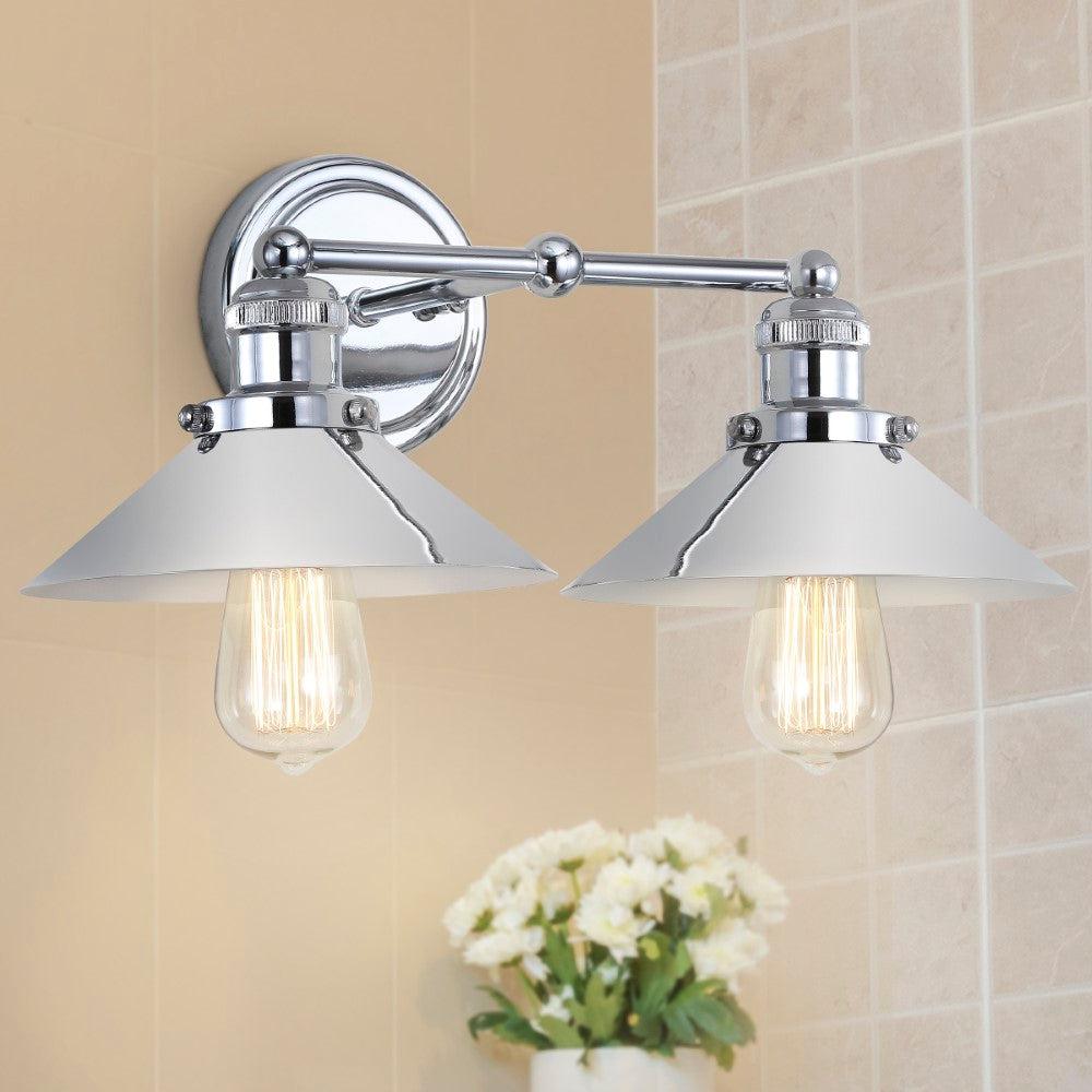 JONATHAN Y June 17.5" 2-light Metal Vanity Light