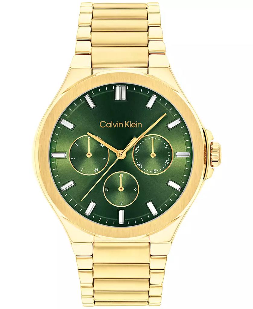 Calvin Klein Women Twisted Bezel Gold-tone Stainless Steel