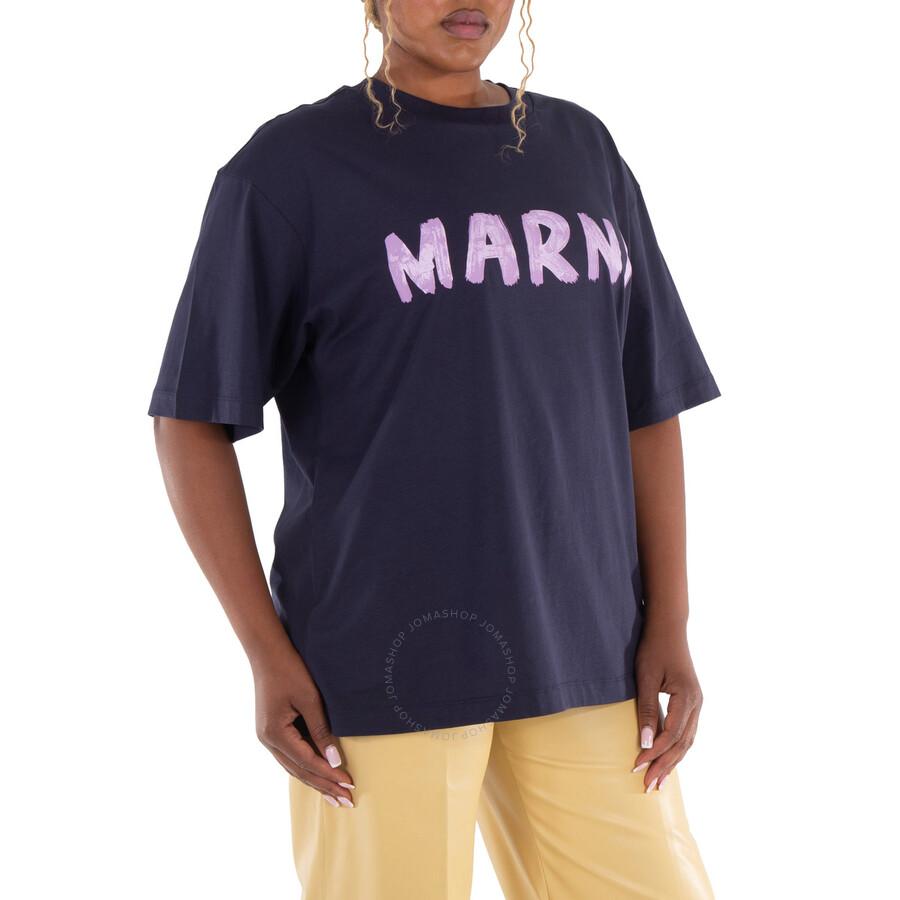Tシャツ・カットソー Marni Cotton T-Shirt White organic cotton T-shirt with logo | Marni