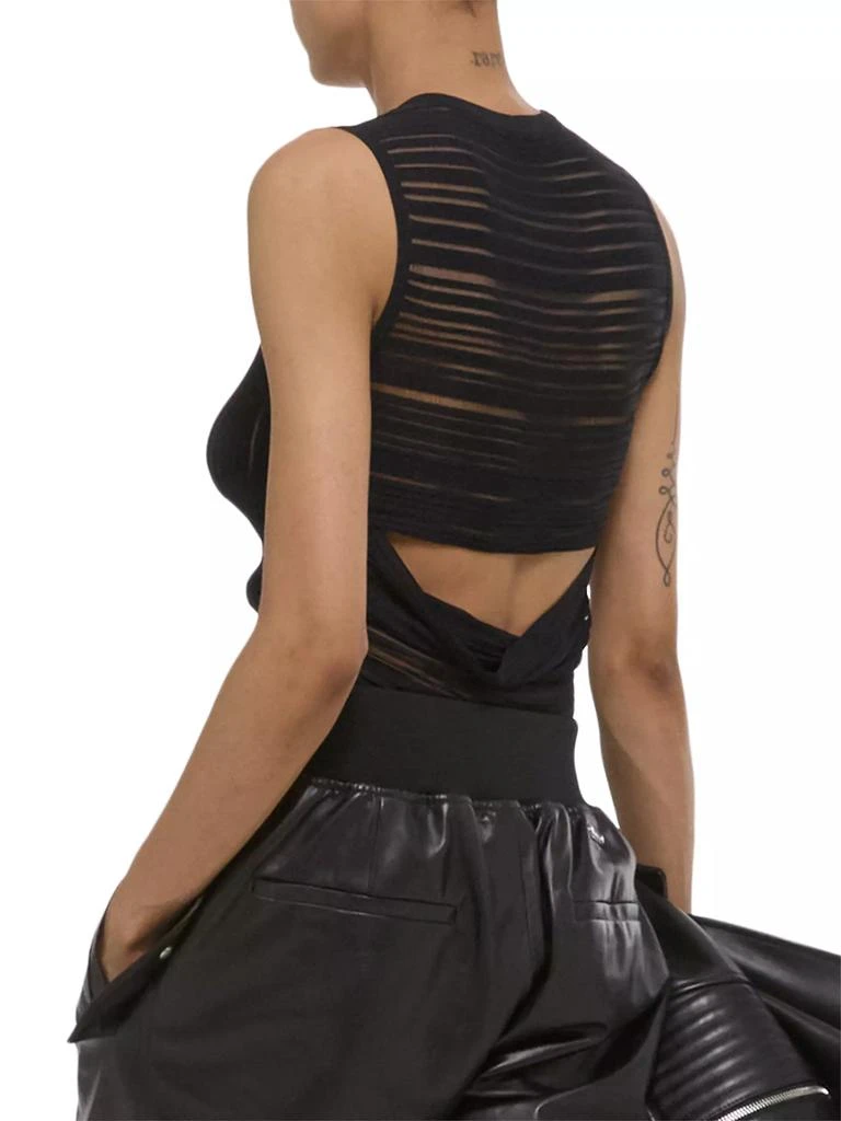 Helmut Lang Ribbed Open-Back Tank 6