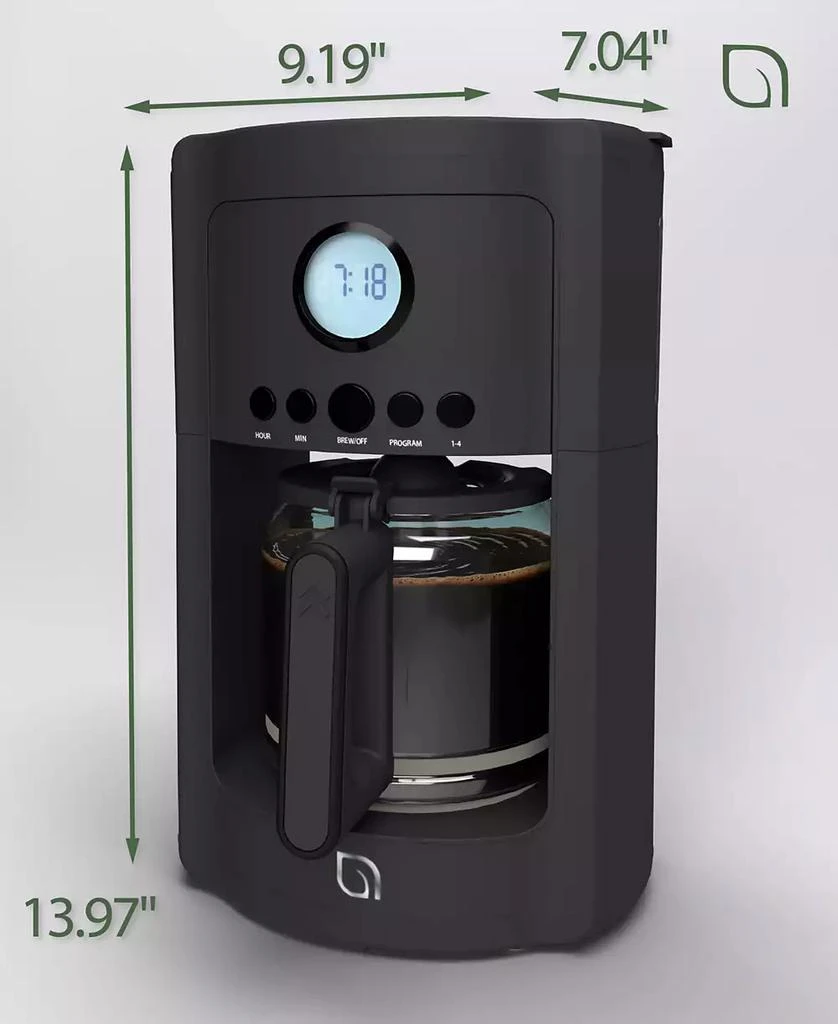Willow Kitchen 12 Cup Coffee Maker – Programmable Brewing Options with Timer, Beautiful Design, Glass Pot 5