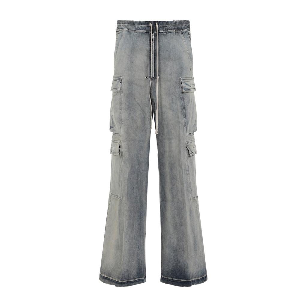パンツ rick owens DENIM CARGO BELAS 48 Denim Double Cargo Jumbo Belas in Mineral Pearl Degrade – SVRN