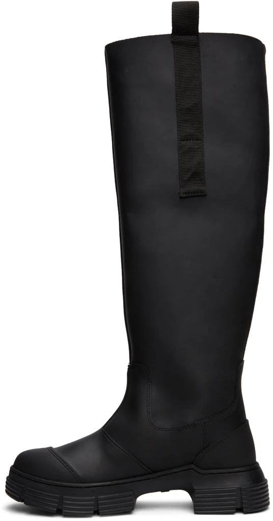 Ganni Black Recycled Rubber Country Boots 3