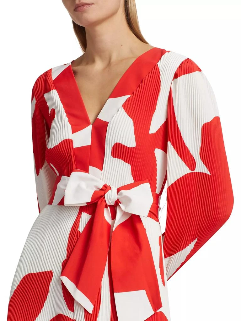 Milly Liv Grand Foliage Rib-Knit Dress 6