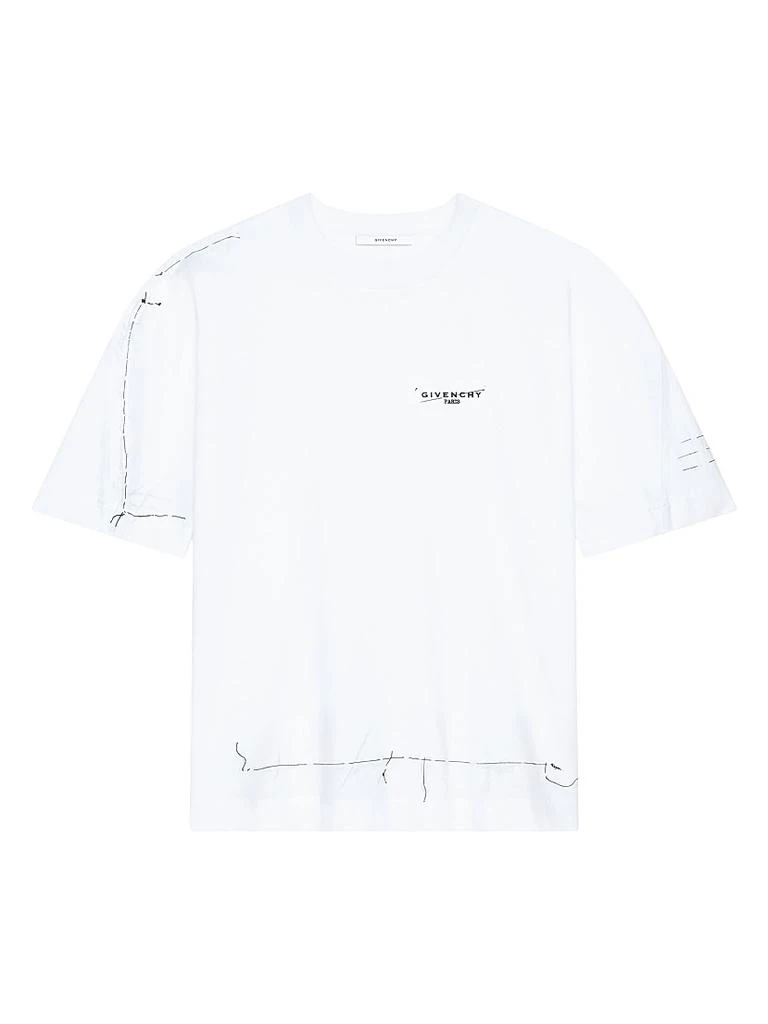 Givenchy Boxy Fit T-Shirt in Cotton with Trompe L
ſil Pattern 1