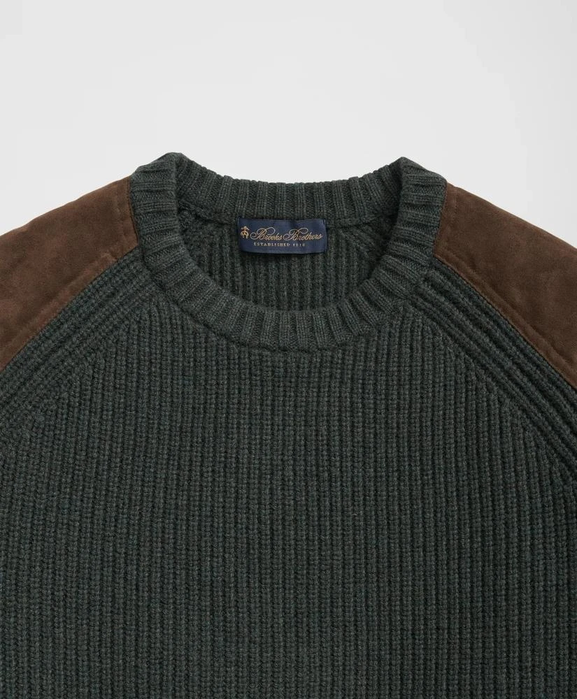 Brooks Brothers Military Elbow-Patch Sweater in Merino Wool-Cashmere 2