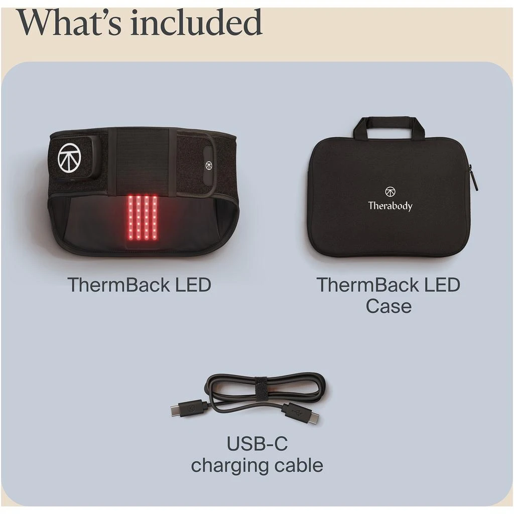 Therabody ThermBack Heat, Vibration & LED Wrap for Back Pain 9