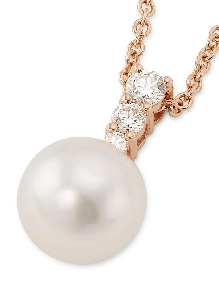 Mikimoto Morning Dew 18K Rose Gold & 10MM Cultured South Sea Pearl Pendant Necklace 4