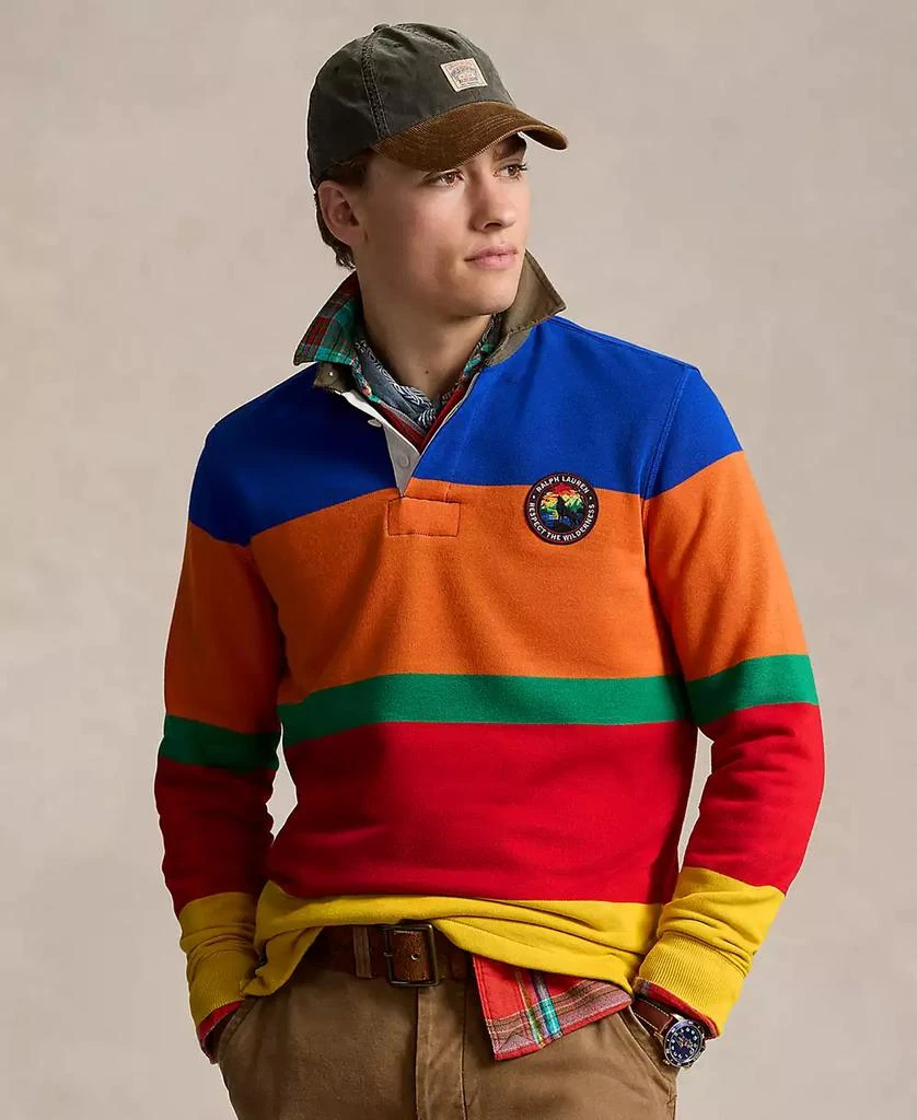 Ralph Lauren Men's Classic-Fit Striped Fleece Rugby Shirt 1