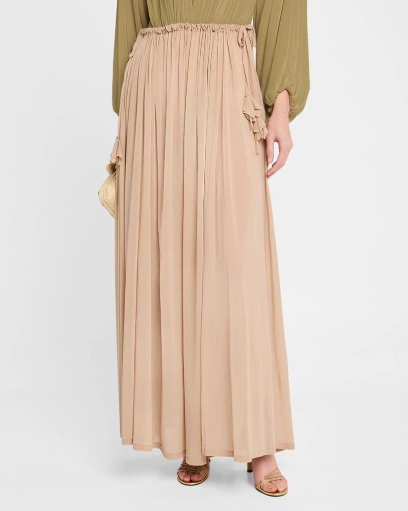 PHILOSOPHY di LORENZO SERAFINI Gathered Silk Maxi Skirt 4