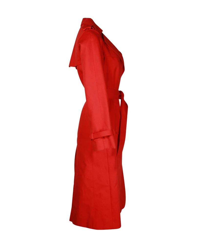 Maje Goldie Trench Coat in Red Cotton 2