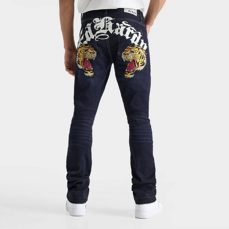 Ed Hardy Men's Ed Hardy Tiger Heads Loose Fit Denim Jeans 1