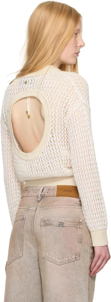 AMIRI Beige Open Back Crochet Polo 3