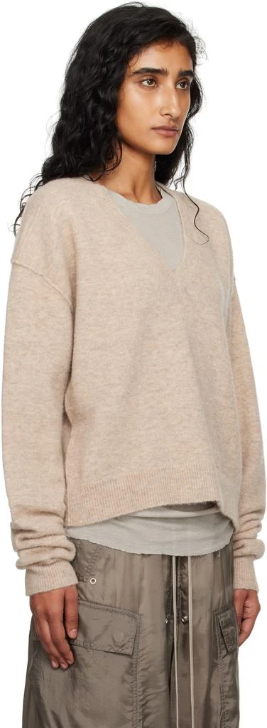 Rick Owens Gray Concordians Tommy V-Neck Sweater 2