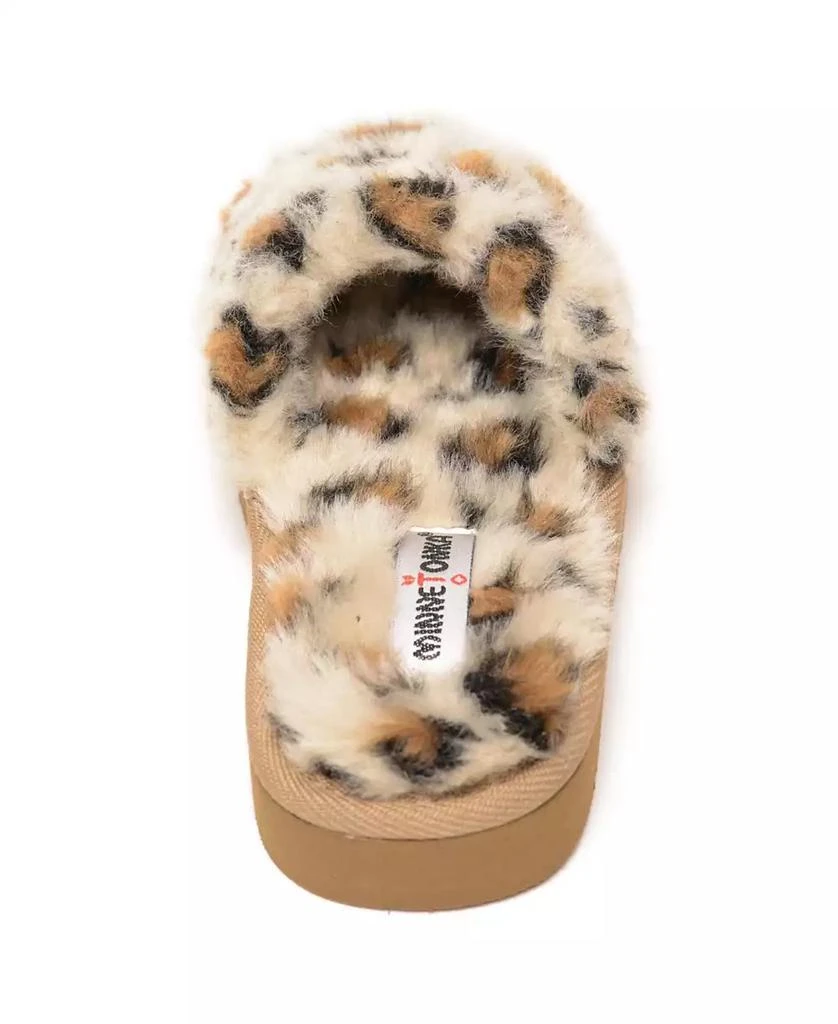 Minnetonka Little Girls Lyla Faux Fur Slide Slippers 3