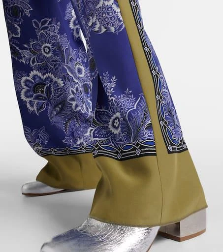 ETRO Paisley high-rise silk wide-leg pants 5