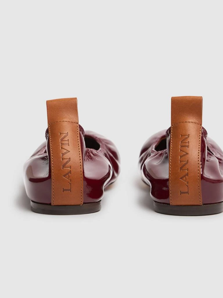 Lanvin 10mm Glossy Leather Ballerina Flats 3