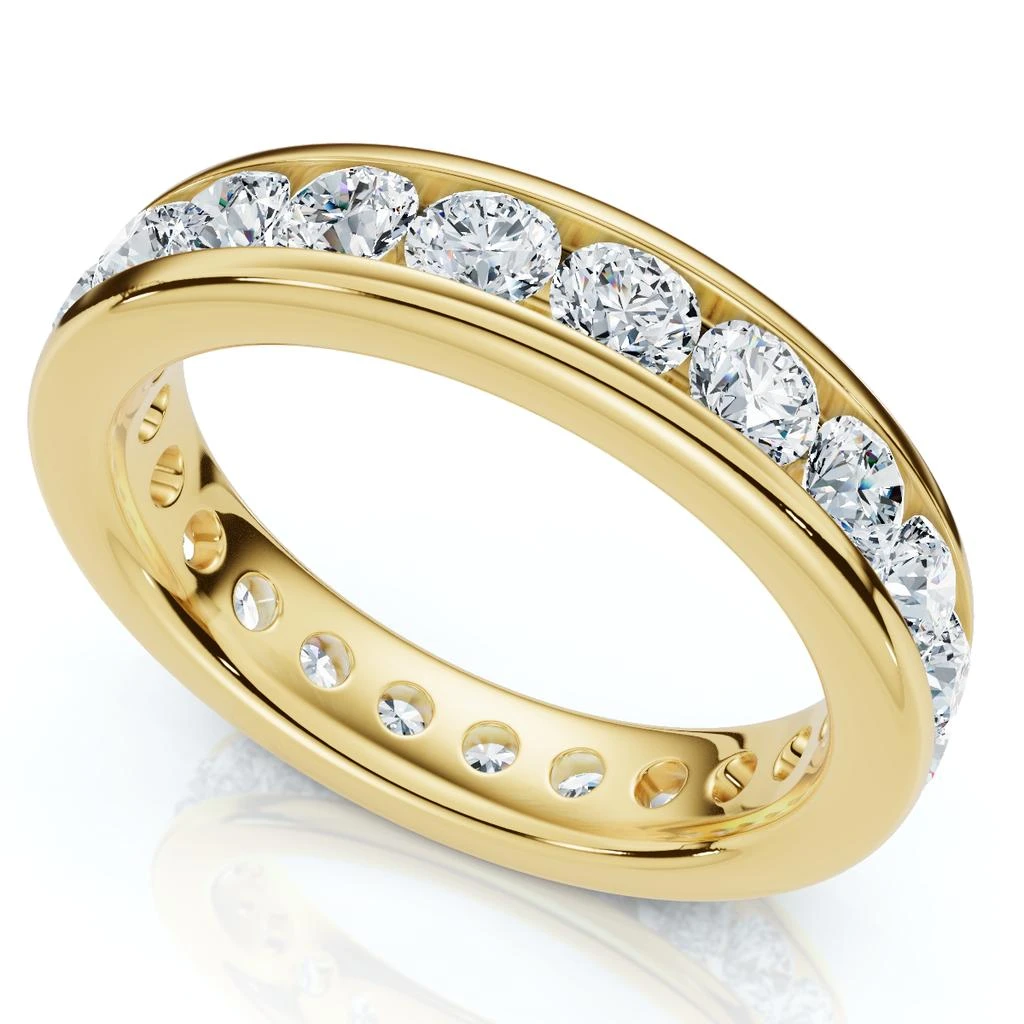 Pompeii3 1 1/2Ct Channel Set Diamond Lab Grown Eternity Wedding Ring 14k Gold or Platinum 5
