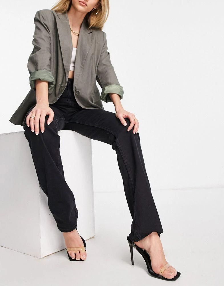 ASOS ASOS DESIGN Tall comfort stretch straight leg jean in black 3