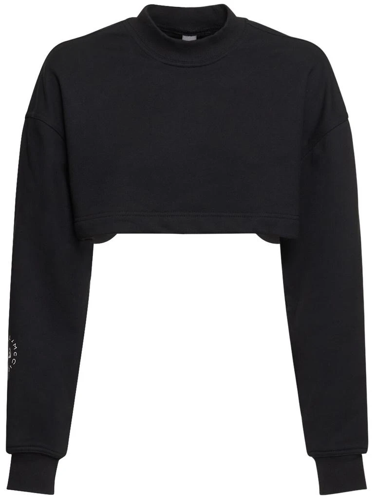 Adidas Sportswear Crop Open-back Sweatshirt 1