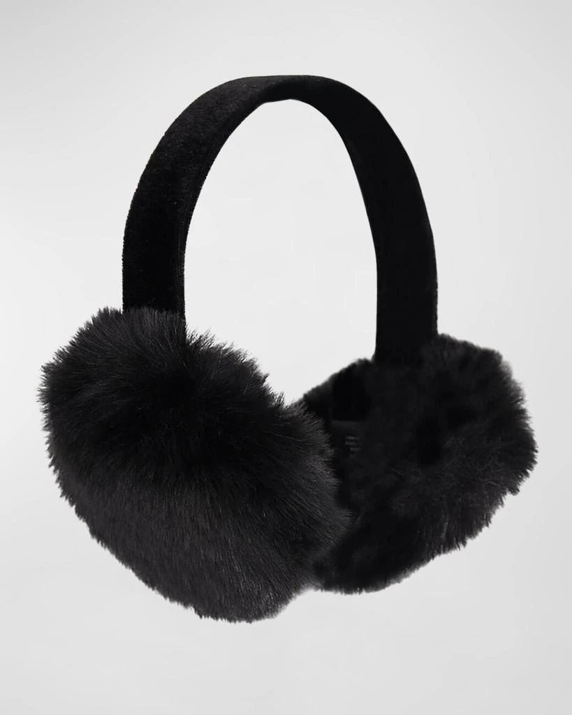 Surell Accessories Velvet & Faux Rex Rabbit Ear Muffs 1