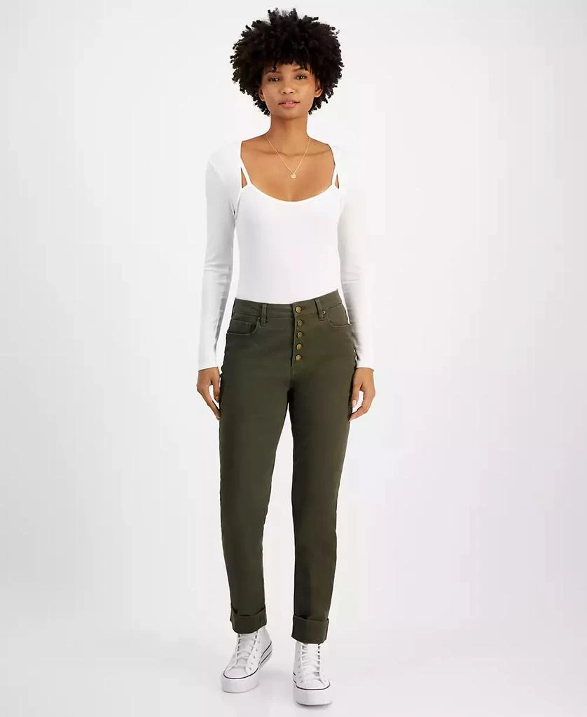 Tinseltown Juniors' High-Rise Slim-Fit Straight-Leg Jeans 1