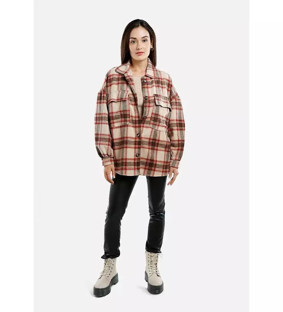 London Rag Long Sleeves Oversized Checkered Shacket 2