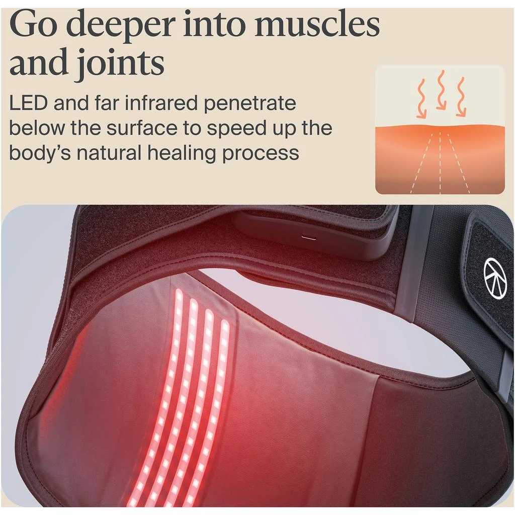 Therabody ThermBack Heat, Vibration & LED Wrap for Back Pain 4
