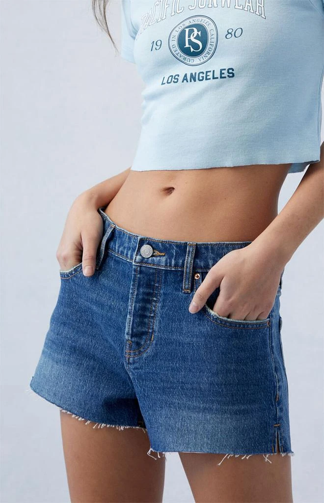 PacSun Eco Stretch Dark Indigo '70s Cutoff Denim Shorts 2