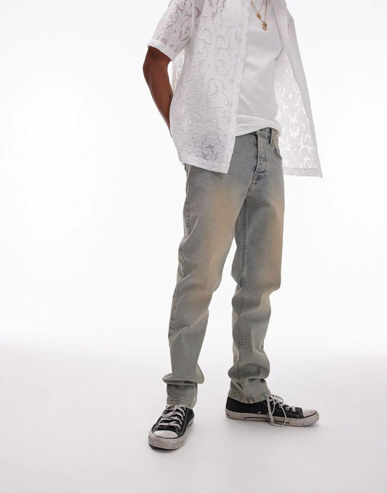 Topman Topman slim jeans in tinted mid wash 1