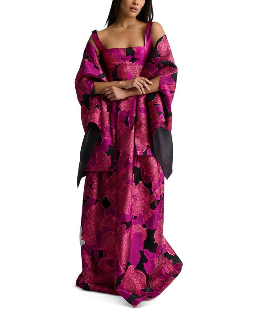 St. John Floral Burnout Organza Gown 2