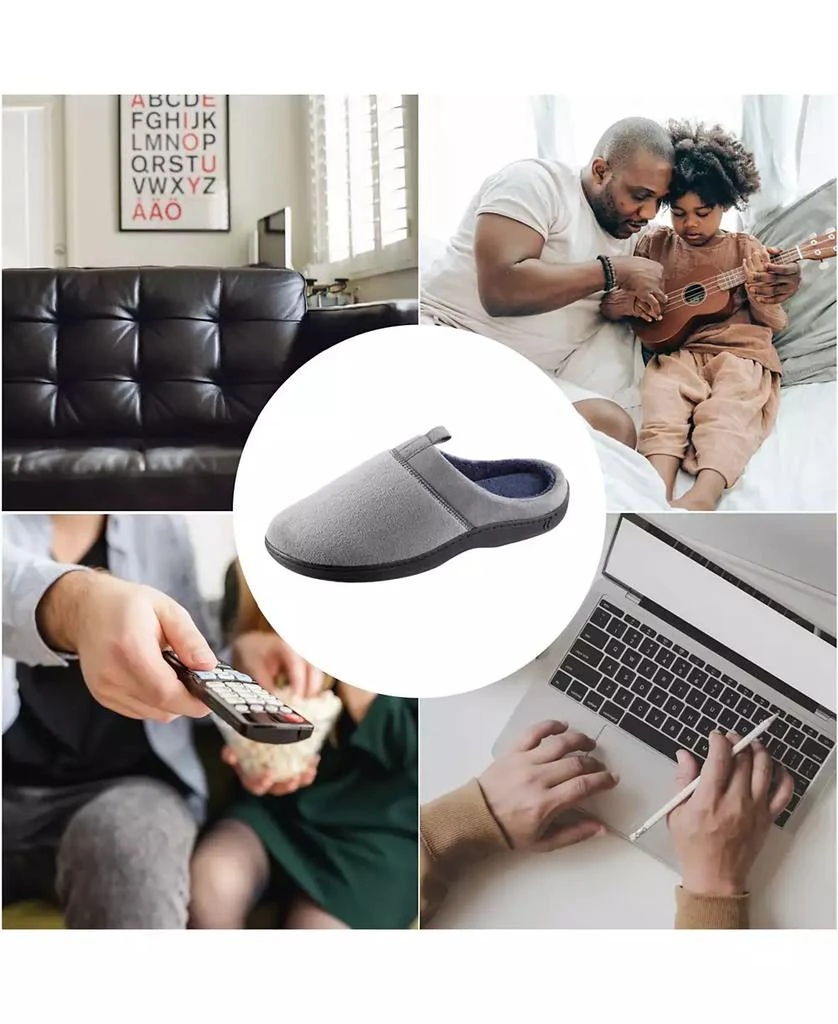 Isotoner Signature Isotoner Signature Men's Microterry Jared Hoodback Slippers with Memory Foam 4