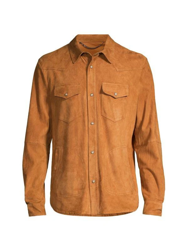 Canali Ultrasoft Suede Overshirt 5