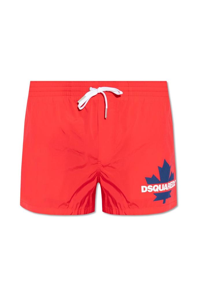 Dsquared2 Dsquared2 Logo Printed Drawstring Swimming Shorts