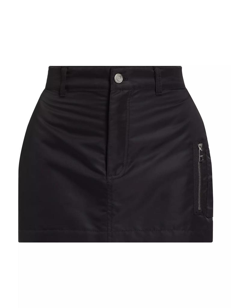 Purple Brand Nylon Woven Miniskirt