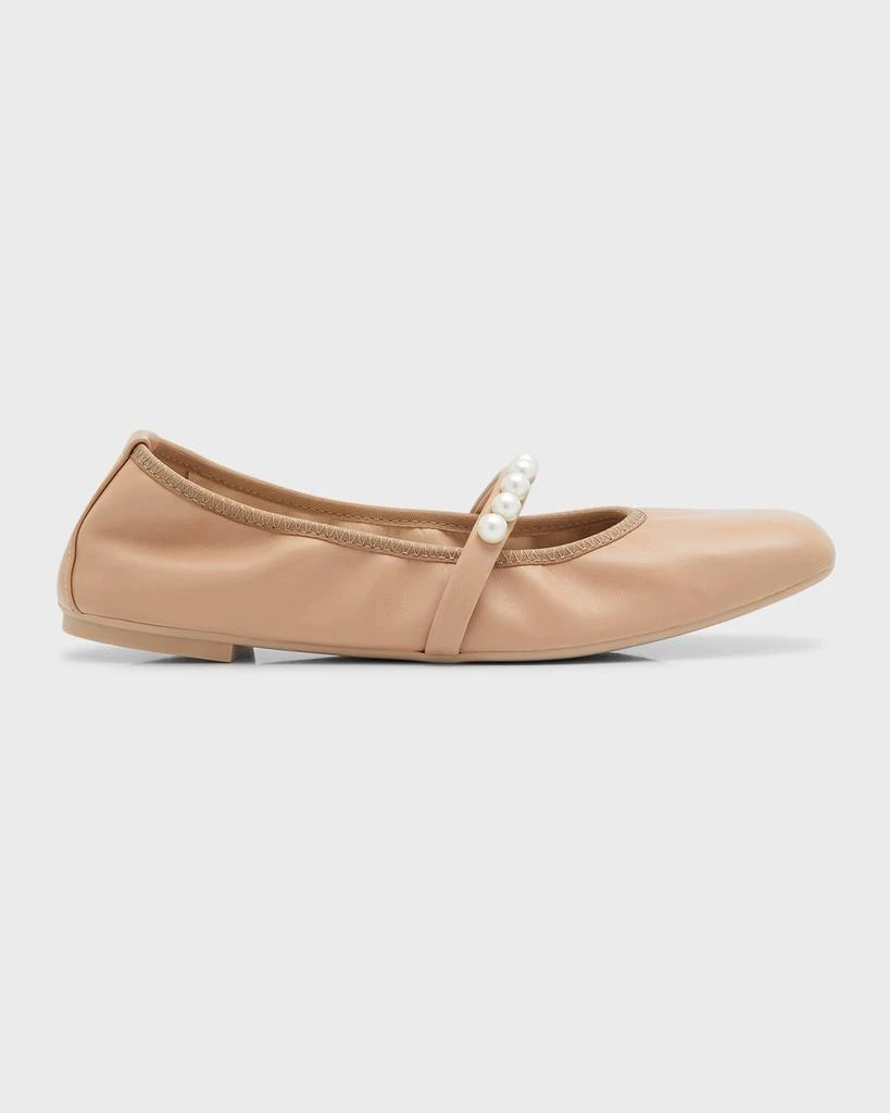 Stuart Weitzman Goldie Pearly Stud Ballerina Flats 1