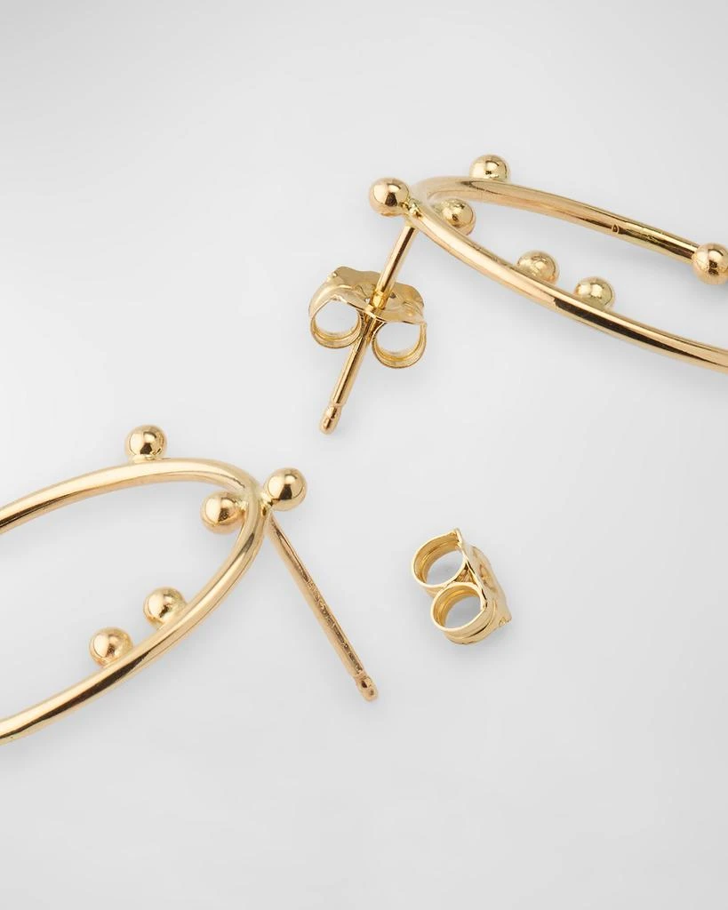 POPPY FINCH Scattered Bubble Hoop and Pearl Drop Earrings 4