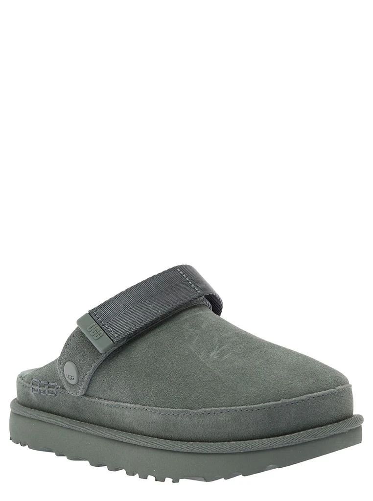 UGG goldenstar Grey Clog With Embossed Logo In Suede Woman 2