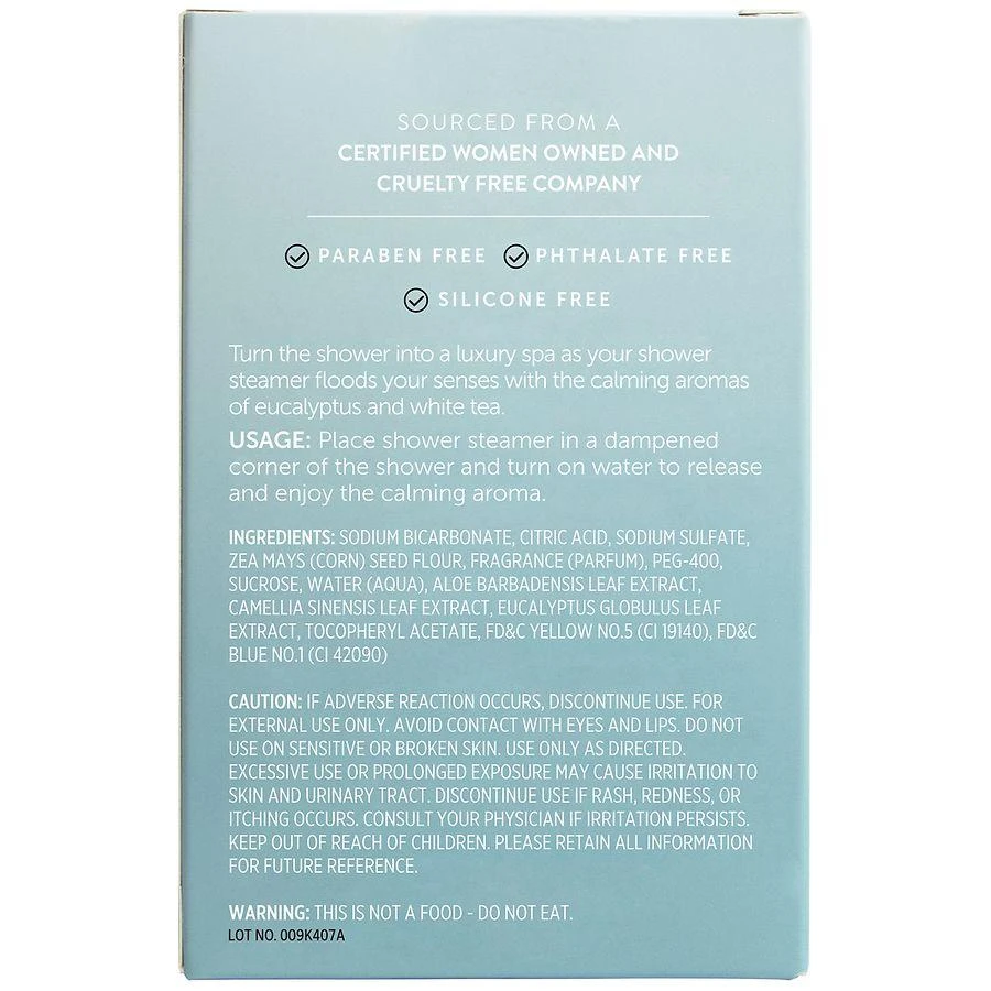 Modern Expressions Shower Steamer Eucalyptus & White Tea 2