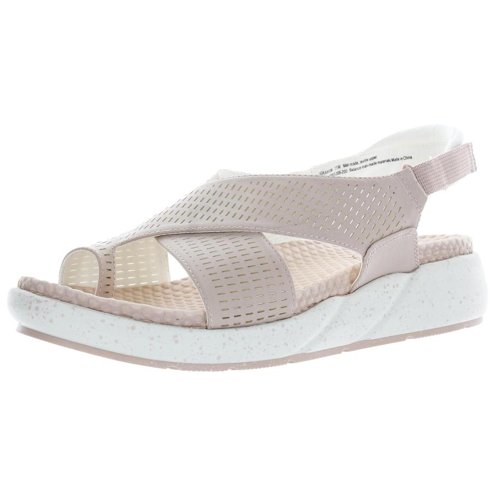 Baretraps Geranium Womens Faux Leather Flat Sandals