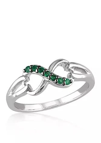 Belk 
Co. Emerald Infinity Ring in Sterling Silver