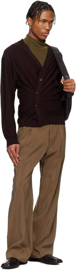 Lemaire Brown Flat Piped Loafers 5