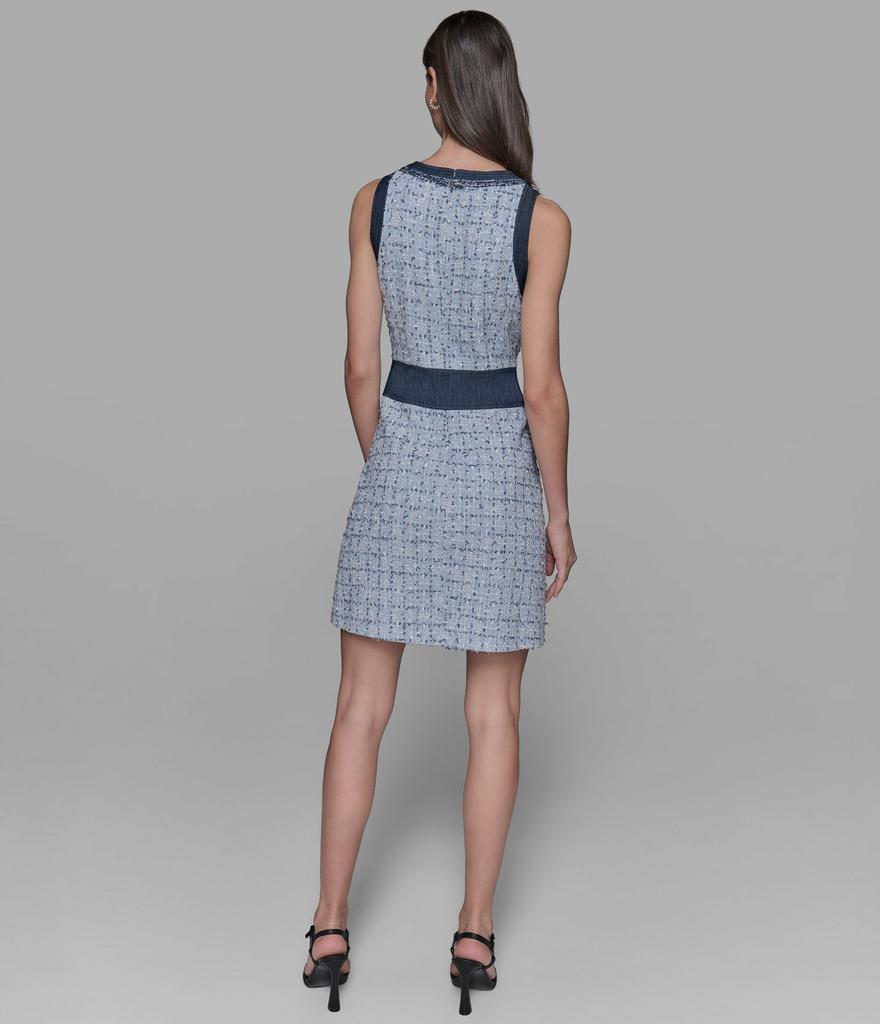 Karl Lagerfeld Paris BOUCLE DENIM SHEATH DRESS