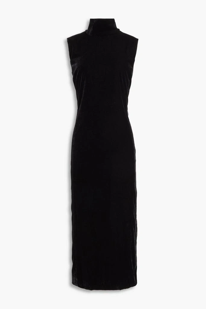 Theory Stretch-velvet midi dress 1