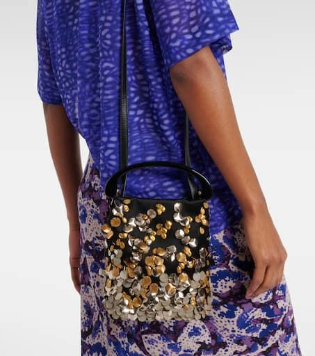 Dries Van Noten Small embellished satin tote bag 2