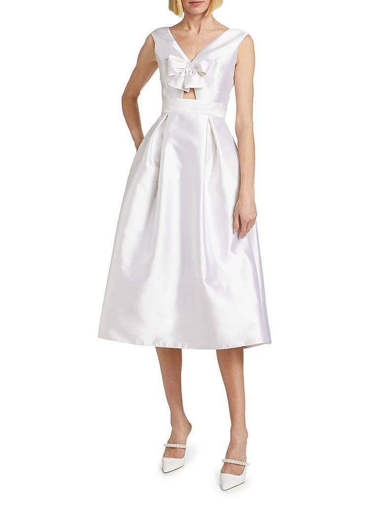 Alexia María Gracie Silk-Wool Midi-Dress 2